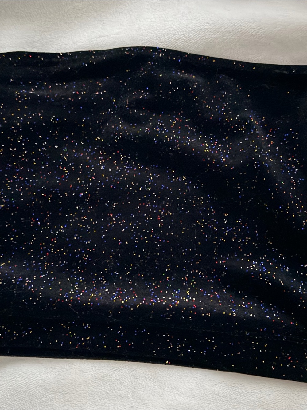 Forever 21 Black Crop Top with Multicolor Glitter
